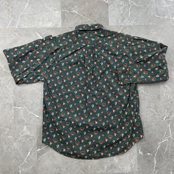 Vintage Tommy Hilfiger Shirt Mens Large Crest All Over Print AOP Button Up y2k - Picture 3 of 8